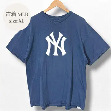 구제 의류 MLB 뉴욕 양키스 티셔츠 XL 사이즈 네이비