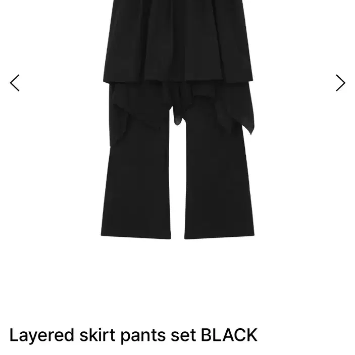 MISEKI SEOUL) Layered Skirt Pants Set BLACK 2 #미세키서울