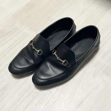 2WAY 천연 가죽 비트 로퍼 블랙 24.5cm 일본제