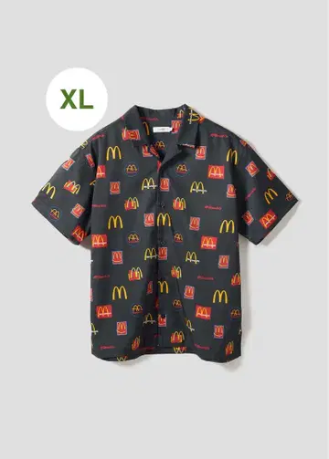 그라니프 맥도날드의 추억 빅 실루엣 오픈 카라 셔츠 XL 사이즈