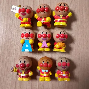 손가락 인형, 소프트 비닐, 씹힌 호빵맨, 클리어 호빵맨, 9종류 세트
