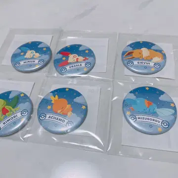 포켓몬 슬립 시부야 캔뱃지 6종 세트