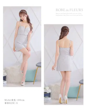 ROBE de FLEURS 핑크 미니 드레스 S