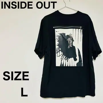 INSIDE OUT 아트 프린트 티셔츠 L 사이즈