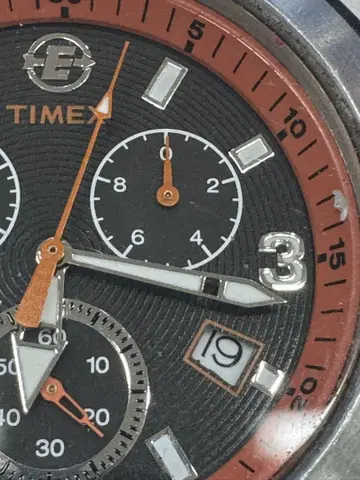 Timex 크로노그래프 블랙 오렌지