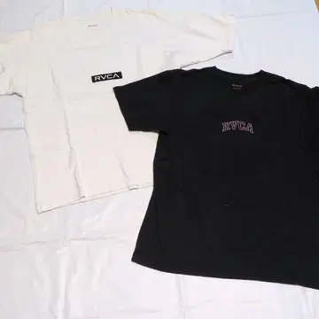 RVCA 로고 티셔츠 2장 세트 (블랙/화이트)