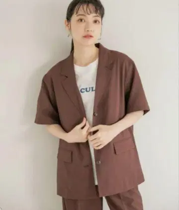 롤리즈팜 브라운 숏 슬리브 셋업
