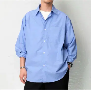 SO Futsu-no-Blue Shirts M 오야마 슌 코튼 나일론