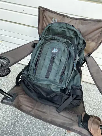 다크 그린 백팩 백팩 캠핑 냅색 백