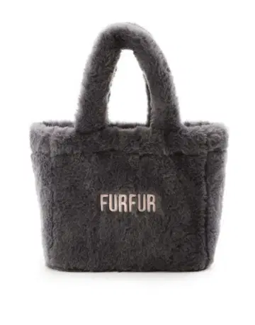 FURFUR 차콜 그레이 퍼 토트백
