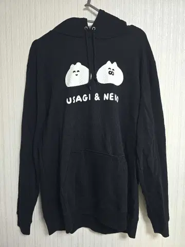 STUDY 유작 USAGI & NEKO 후드티 XL 블랙
