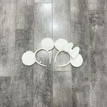 화이트 데님 머리띠 세트