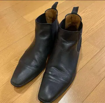 PaulSmith 사이드 고어 부츠 힐 부츠 천연 가죽 28cm