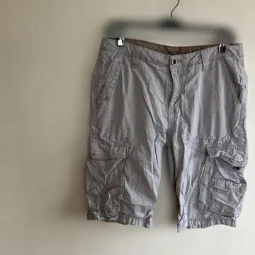 카고 숏 팬츠 그레이 31인치 코튼 100%