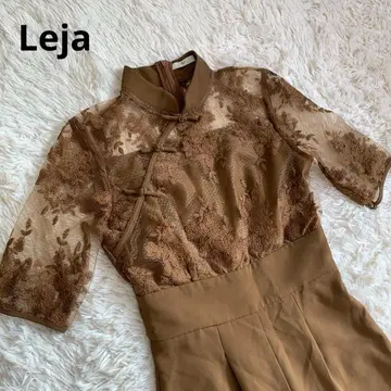 Leja 꽃무늬 레이스 팬츠 드레스 올인원 경사 포멀 결혼식