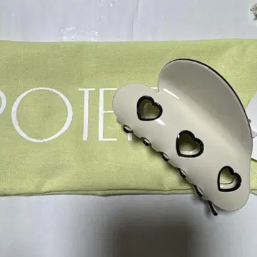 potete 헤어 클립 화이트 화이트