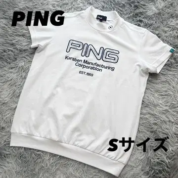 핑 핑 모크넥 반팔 셔츠 티셔츠 화이트 S 사이즈