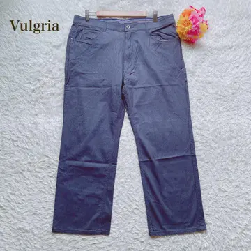 Vulgria [LL] 다크 블루 슬랙스 캐주얼 활동하기 편한