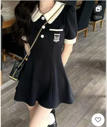 새상품 원피스 퍼프 슬리브 원피스