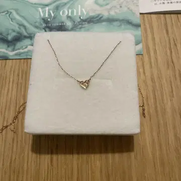 BLOOM k10 핑크 골드 목걸이 하트 파베