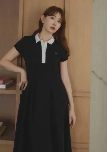 herlipto Short Sleeve Polo Dress M 사이즈