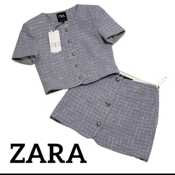 ZARA 자라 퍼플 트위드 셋업