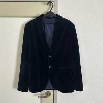 자라 맨 네이비 벨벳 테일러드 자켓