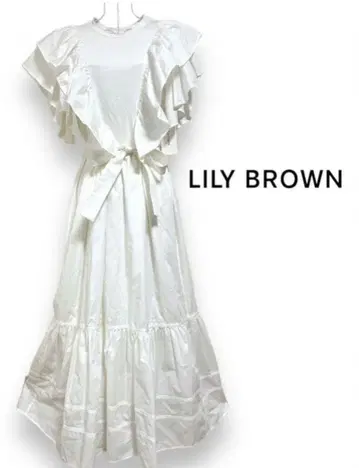 LILY BROWN 프릴 맥시 드레스 화이트 예쁜 올인원