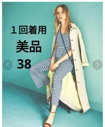 새상품급 유나이티드 애로우즈 주얼 체인지즈 깅엄 체크 올인원