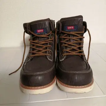 EDWIN 브라운 하이컷 부츠 26.5cm