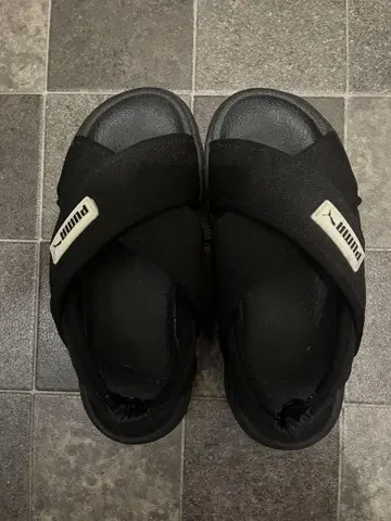 Puma 메이즈 23cm 블랙 스포츠 샌들