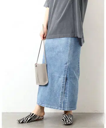 조인트 웍스 joint works 다크 데님 슬릿 타이트 스커트