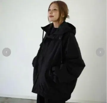 hideka 블루종 아우터 블랙 시마무라 콜라보 점퍼
