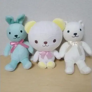요시토쿠 봉제 인형 3개 세트 종이 택