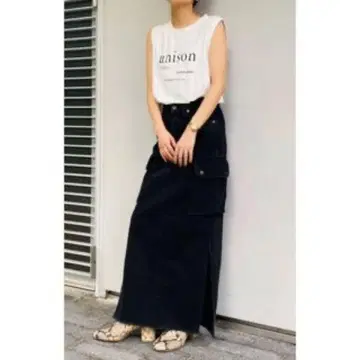 5 1/2 Five and Half 데님 스커트