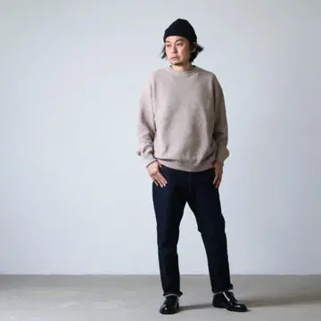 crepuscule MOSS STITCH L/S SWEAT 베이지 2