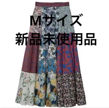 아메리 리버티 패치워크 멀티 컬러 스커트