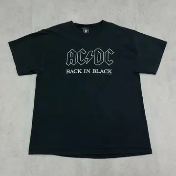 05년 AC/DC 상의 반팔 티셔츠 밴딩 구제 의류 블랙 검정 L