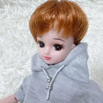 브라운 숏 헤어 리카짱 인형 가동 커스텀 인형 본체