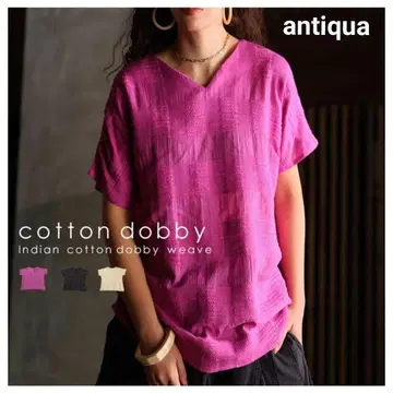새상품 antiqua 안티카 V넥 탑스 블라우스 빅 사이즈