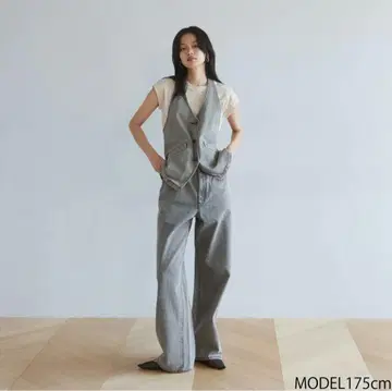 See Room Lynn 데님 홀터넥 베스트 셋업