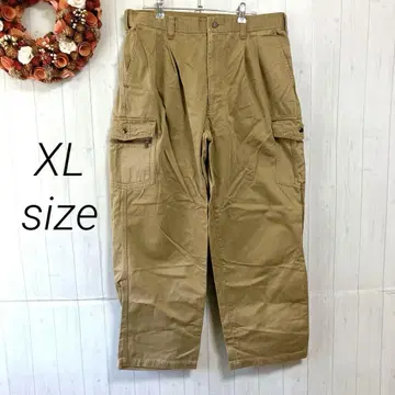 카고 팬츠 코튼 베이지 XL 빅 사이즈 남성용 구제 의류