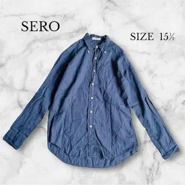 세로 SERO 버튼 다운 셔츠 긴팔 무지 심플 캐주얼 겉옷 얇은 소재