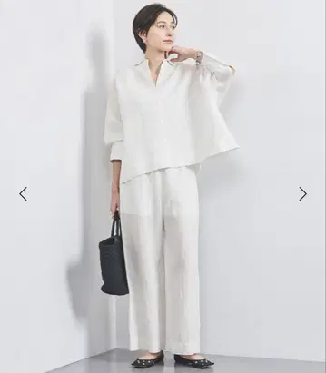 UNITED ARROWS 린넨 패치 포켓 이지 팬츠
