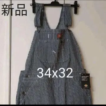 새상품 34x32 HS 히코리 스트라이프 오버롤 디키즈