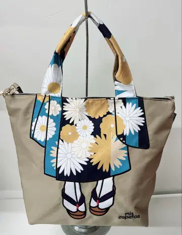 미스사파토 나일론 기모노 토트백 대용량 경량 일본식 숄더백