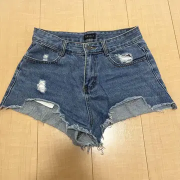 SPIGA 데님 컷오프 숏 팬츠