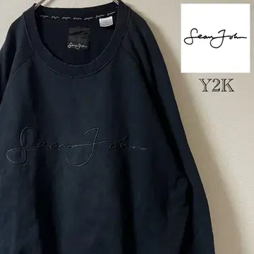 Y2K SEAN JOHN/로고 맨투맨/XXL/블랙