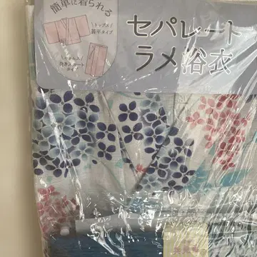 간편하게 입을 수 있는 세퍼레이트 라메 유카타 면100%
