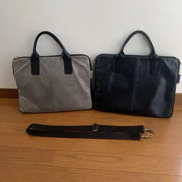 천연 가죽 일본제 브리프 케이스 2개 세트